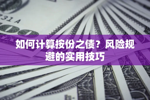 北京如何计算按份之债？风险规避的实用技巧