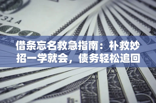 北京借条忘名救急指南：补救妙招一学就会，债务轻松追回！